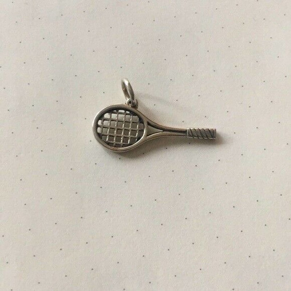 James Avery Sterling Silver Tennis Racket Charm Gem